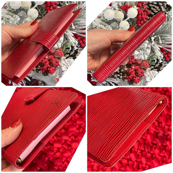 Authentic LOUIS VUITTON Red Epi Agenda cover/Wallet - Picture 12 of 13